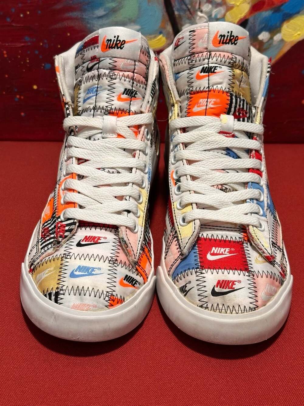 Nike Blazer Mid 'Patchwork' White Multi-Color (CI… - image 1